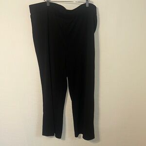 Avenue. Classic Black Straight-Leg Stretchy Pants
